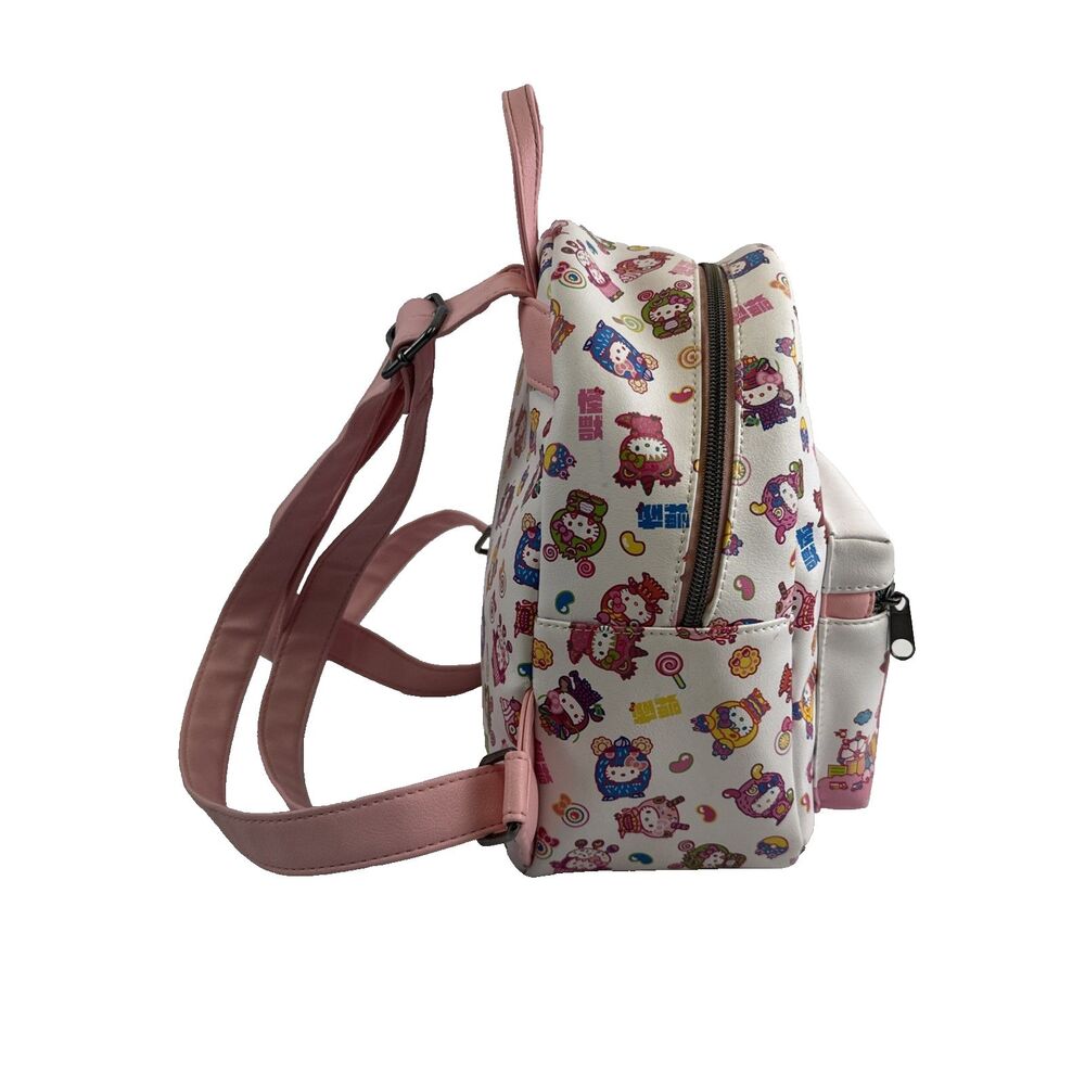 Loungefly Sanrio Hello Kitty Monster Costumes Mini Backpack Pink Faux Leather - Picture 4 of 16